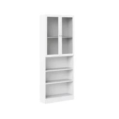 Libreria 2 ante vetro bianca 79x203h cm - Chedeng