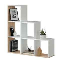 Libreria aperta bianca e rovere 108x110h cm - Abilu
