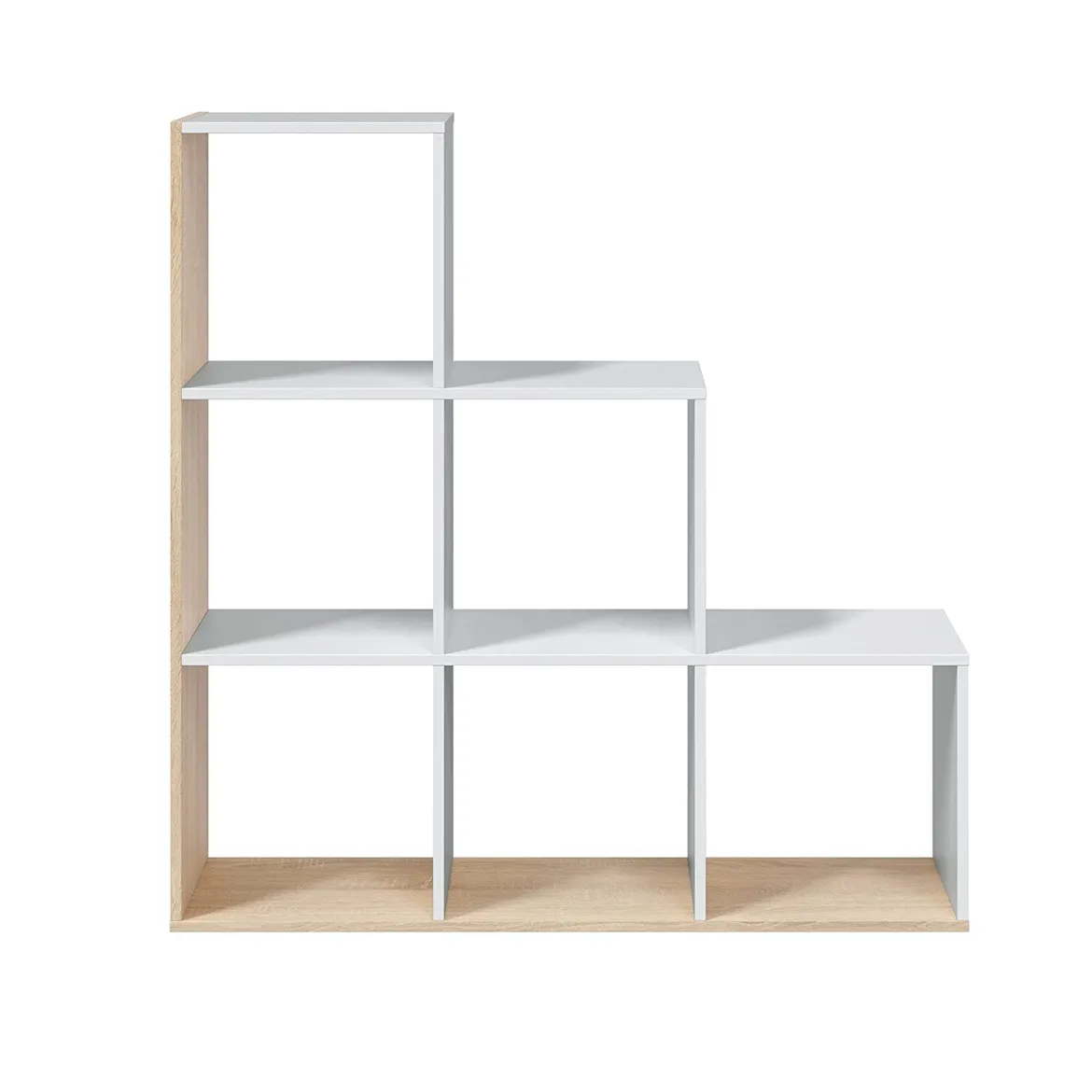 Libreria aperta bianca e rovere 108x110h cm - Abilu