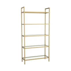Libreria bassa in vetro oro 80x165h cm - Stratonice
