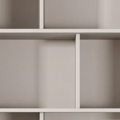 Libreria Beige oro 2 Cassetti 4 Ripiani 88x38x194h cm, con Piedini - Kabavasi