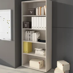 Libreria Beige 4 Ripiani Installazione a Terra 79x34x188h cm, - Brugnera