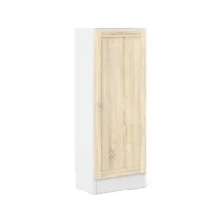 Libreria Bianco Marrone Quercia Cassetti 2 Ripiani 41x28x107h cm, - Amedee