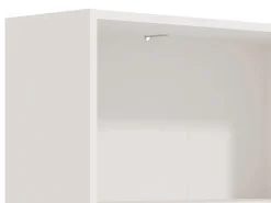 Libreria Bianco Opaco 3 Ripiani Installazione a Terra 70x24.5x142h cm, Sfumatura Colore Struttura Opaco - Prisco