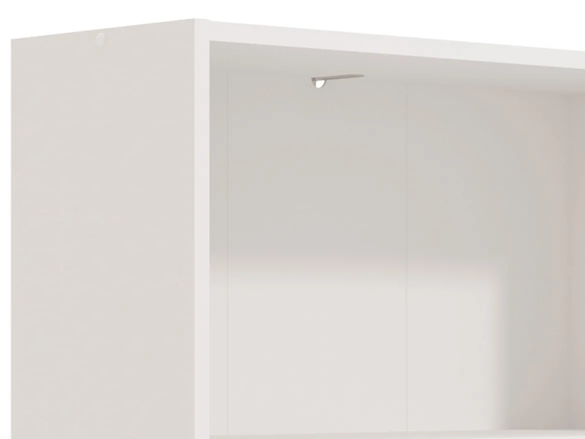 Libreria Bianco Opaco 3 Ripiani Installazione a Terra 70x24.5x142h cm, Sfumatura Colore Struttura Opaco - Prisco