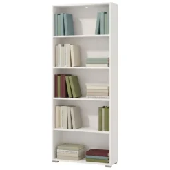 Libreria Bianco Opaco 4 Ripiani Installazione a Terra 70x24.5x176.5h cm, Sfumatura Colore Struttura Opaco - Urgnano