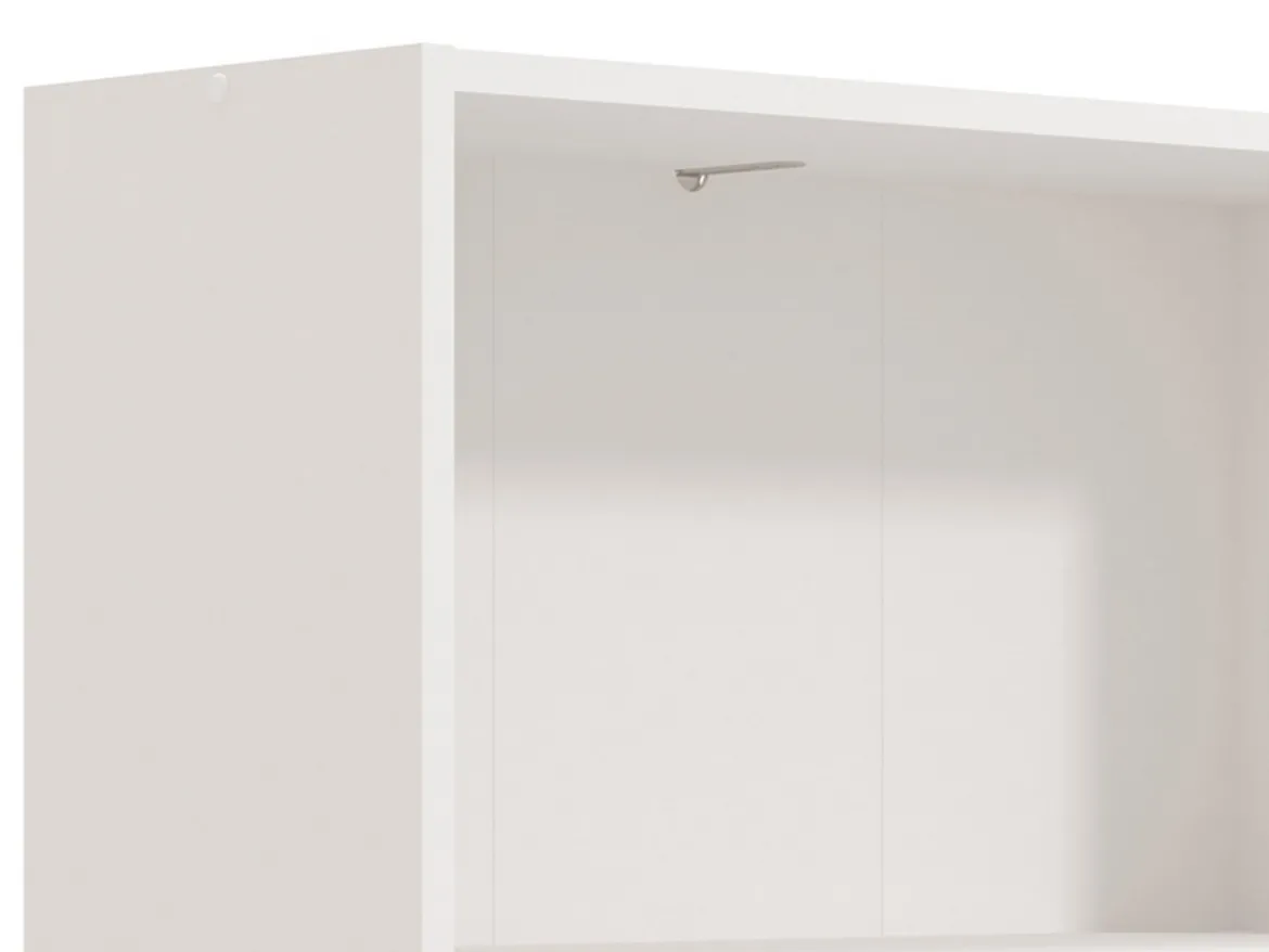 Libreria Bianco Opaco 5 Ripiani Installazione a Terra 70x24.5x211.5h cm, Sfumatura Colore Struttura Opaco - Pramollo