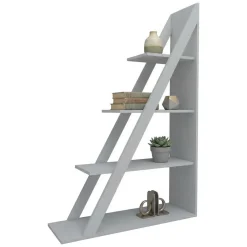 Libreria Bianco 3 Ripiani Installazione Libera 100x30x150h cm, Struttura Verticale - Camaiore