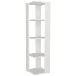 Libreria Bianco 3 Ripiani Installazione Libera 31x33x120h cm, Struttura Verticale - Clivio