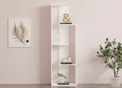 Libreria Bianco 3 Ripiani Installazione Libera 62x24x90h cm, Struttura Verticale - Pigna