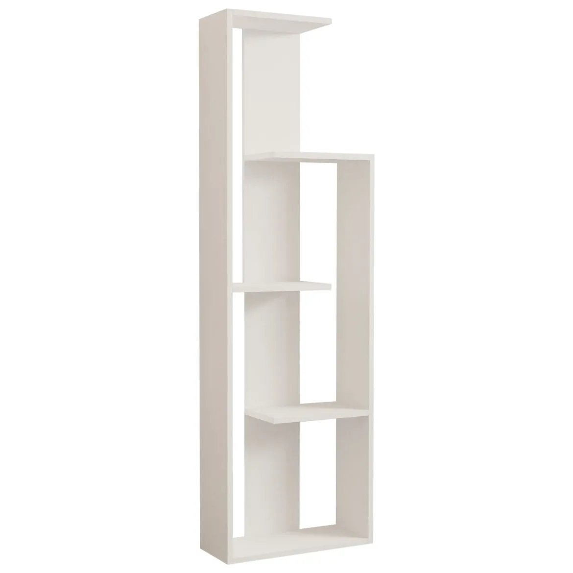 Libreria Bianco 3 Ripiani Installazione Libera 62x24x90h cm, Struttura Verticale - Pigna