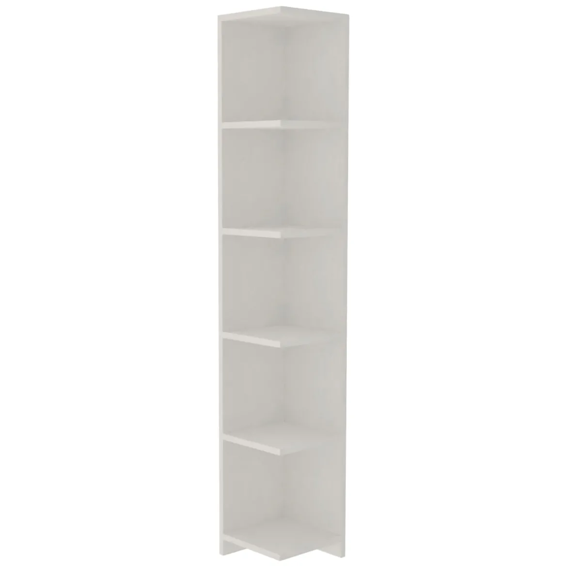 Libreria Bianco 5 Ripiani Installazione Libera 49x22x170h cm, Struttura Verticale - Trimonte
