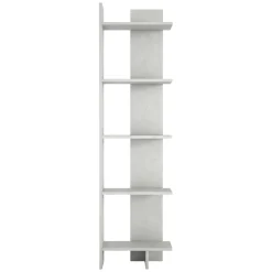 Libreria Bianco 5 Ripiani Installazione Libera 49x22x170h cm, Struttura Verticale - Trimonte