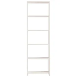 Libreria Bianco 5 Ripiani Installazione Libera 80x32x180h cm, Struttura Verticale - Vas