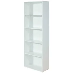 Libreria Bianco 4 Ripiani Struttura Verticale 67x67x14h cm, - Tripi