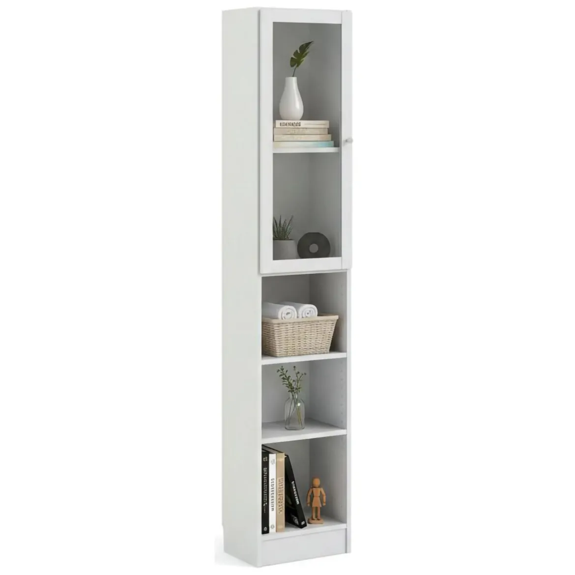 Libreria chic bianca 40x203h cm - Greg
