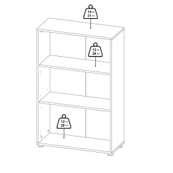 Libreria chic grigia 79x123h cm - Sparto