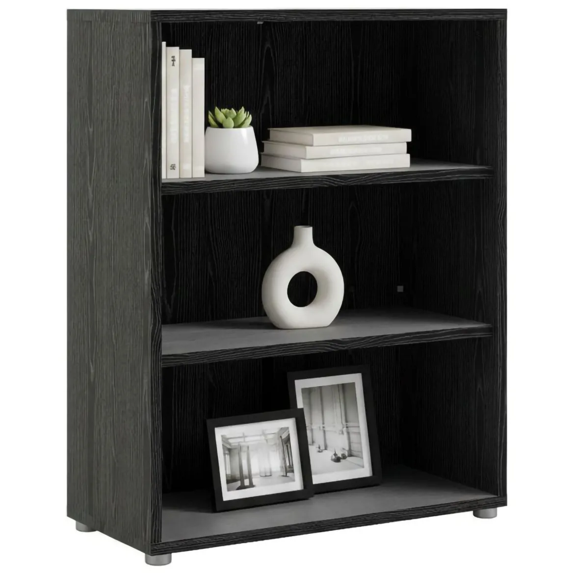 Libreria chic nera 89x113h cm - Aziza