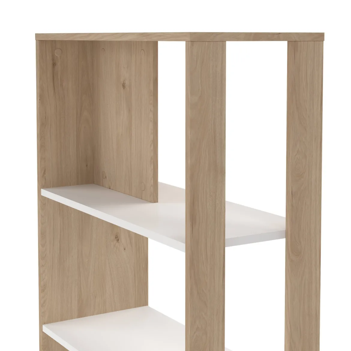 Libreria chic rovere e bianca 79x204h cm - MuGuiying