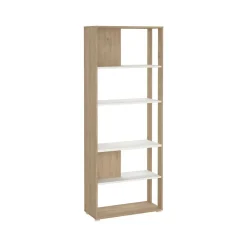 Libreria chic rovere e bianca 79x204h cm - MuGuiying