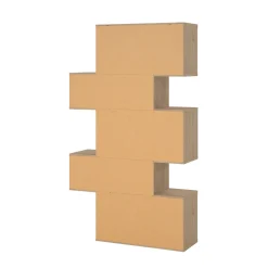 Libreria chic rovere e bianca lucida 95x166h cm - Acetosella