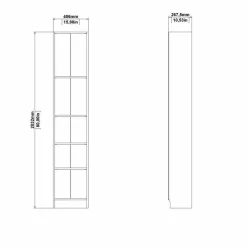 Libreria colonna quercia 40x203h cm - Albregio