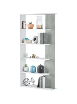 Libreria divisoria bianca e cemento 90x180h cm - Eolo