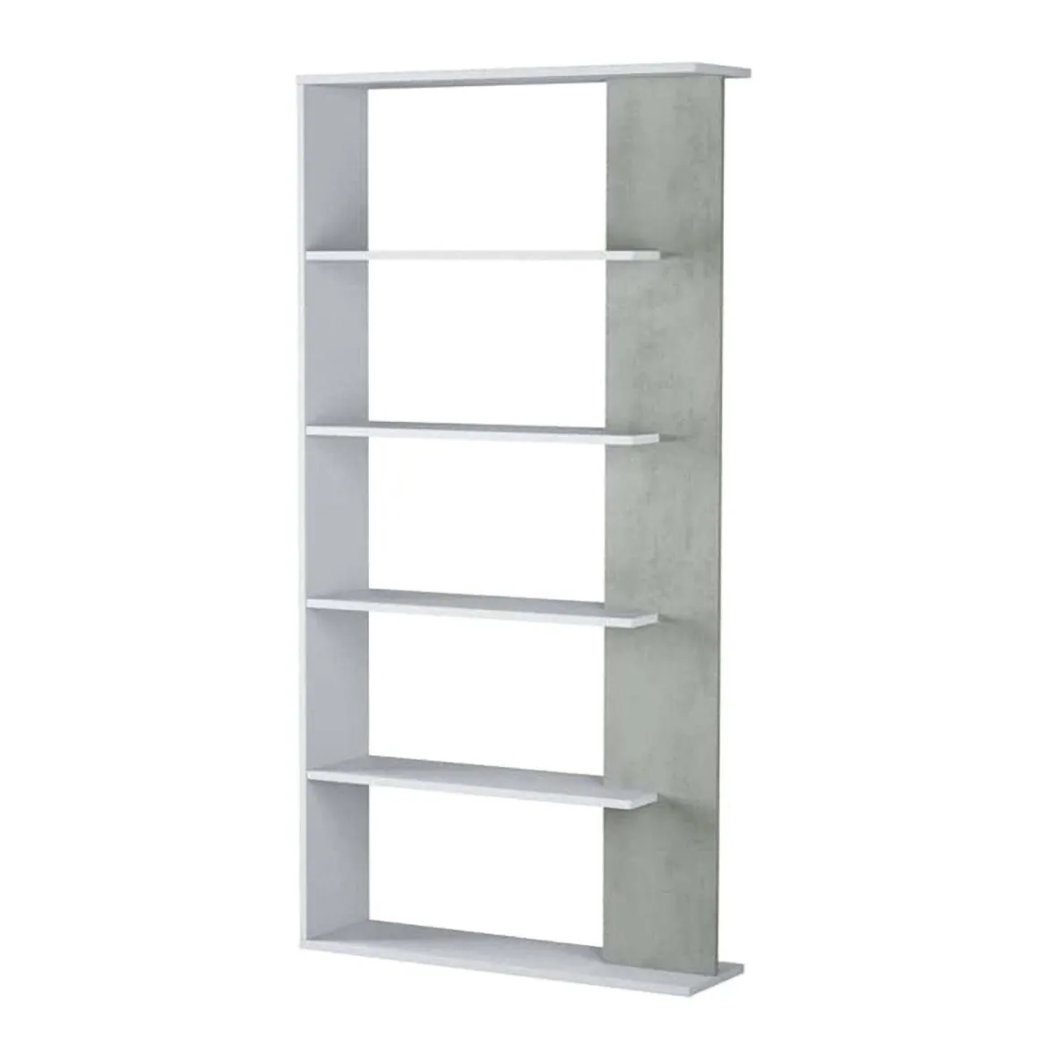 Libreria divisoria bianca e cemento 90x180h cm - Eolo