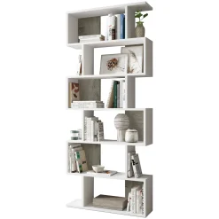Libreria divisoria bianca e rovere 80x192h cm - Ataman