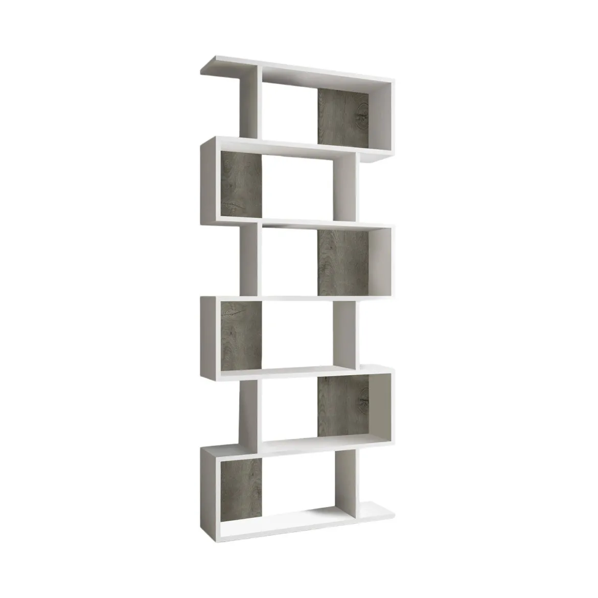 Libreria divisoria bianca e rovere 80x192h cm - Ataman