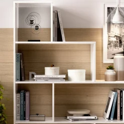 Libreria divisoria bianca lucida 145x145h cm - Apofi