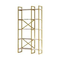 Libreria divisoria grigia e marmo 87x175h cm - Zephirine