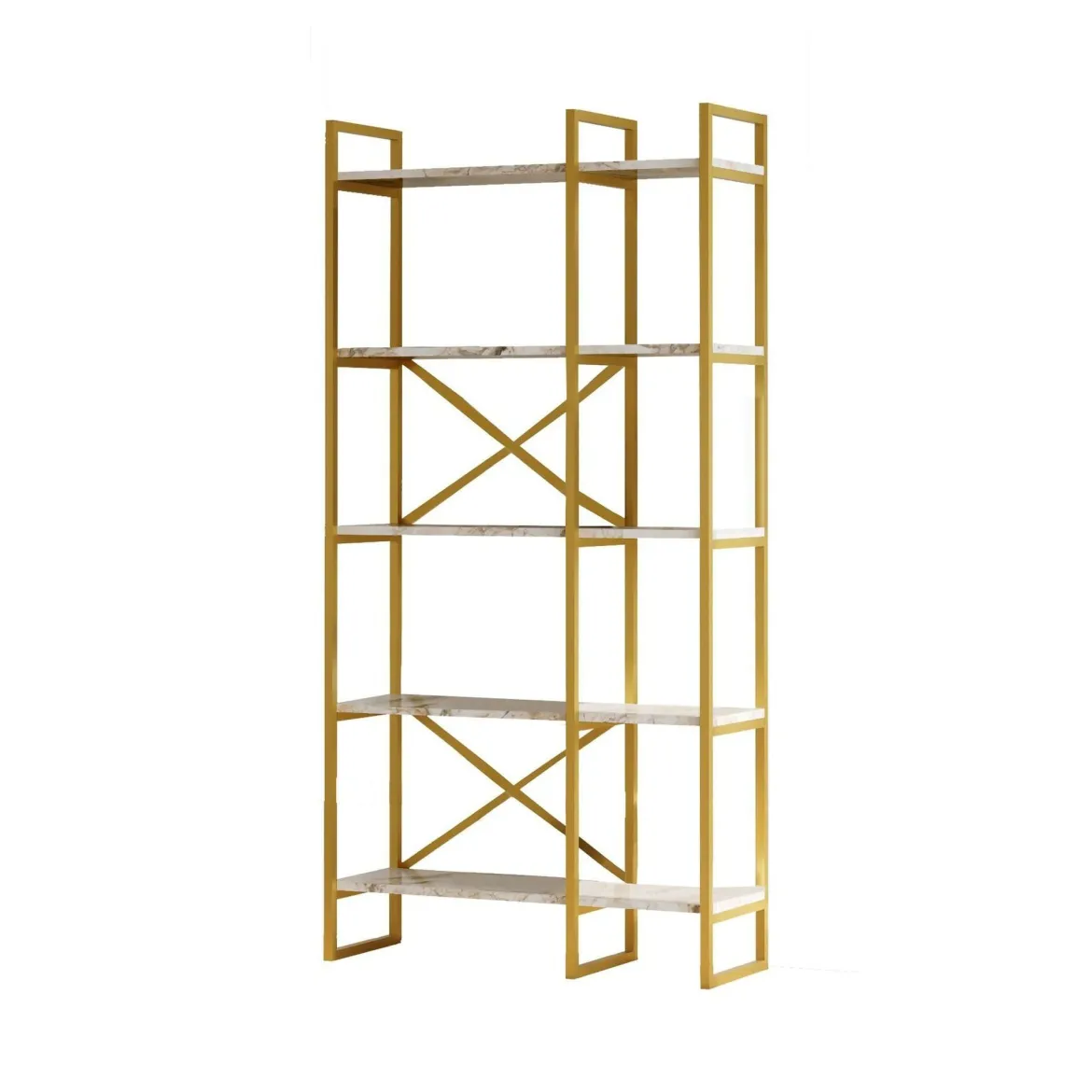 Libreria divisoria grigia e marmo 87x175h cm - Zephirine