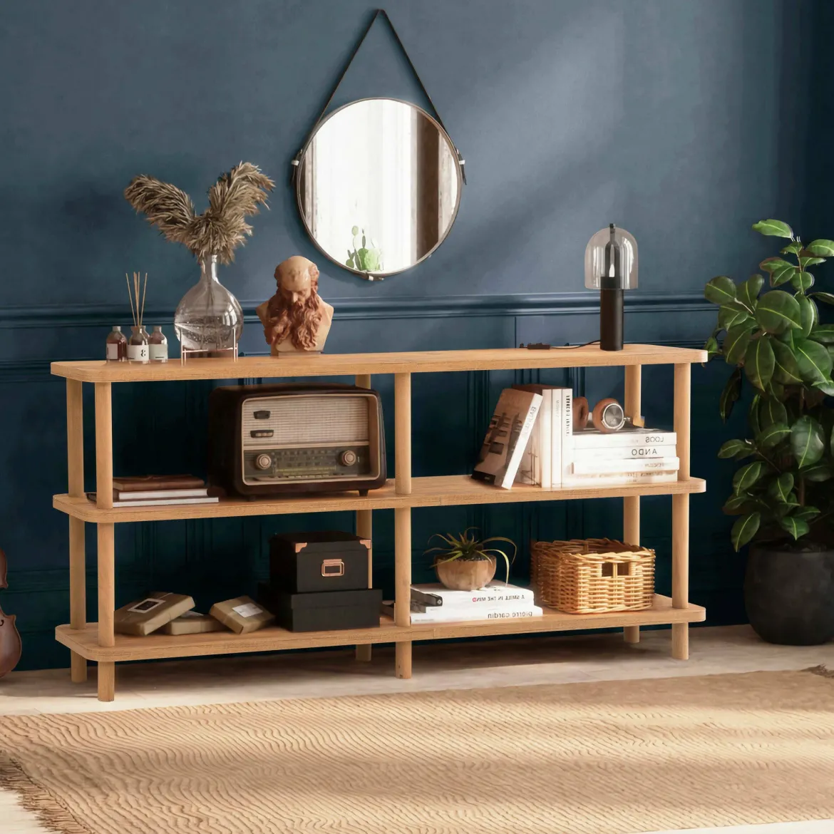 Libreria divisoria quercia 80x75h cm - Maharaja