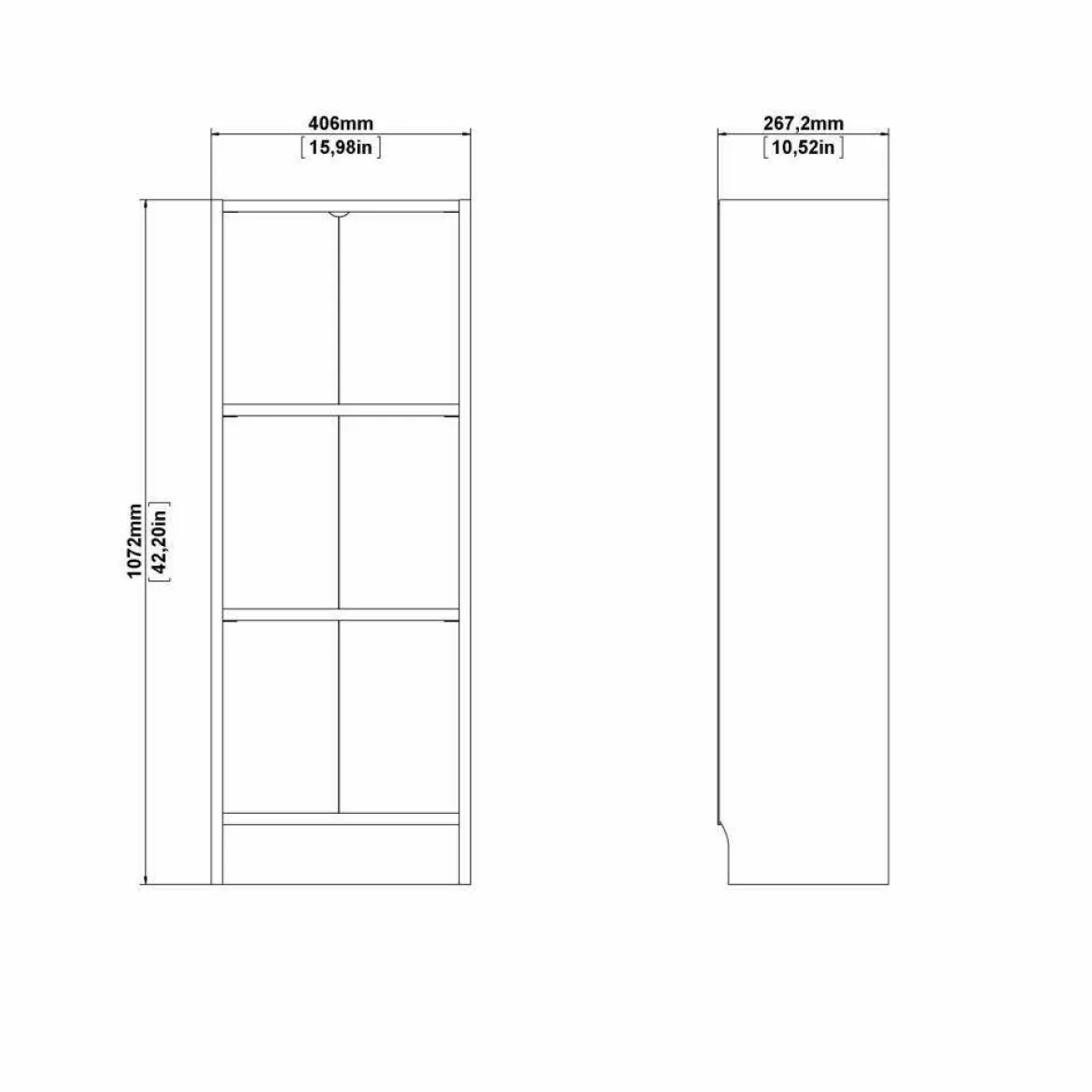 Libreria economica quercia 84x89h cm - Naruto