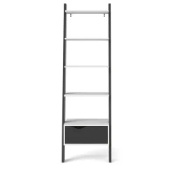 Libreria elegante bianca e nera 55x180h cm - Acascia