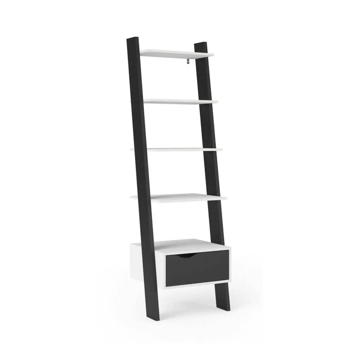 Libreria elegante bianca e nera 55x180h cm - Acascia