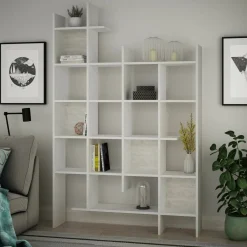 Libreria elegante bianca 122x188h cm - Achela