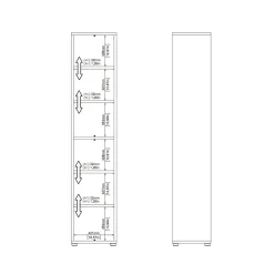 Libreria elegante bianca 89x113h cm - Aziza