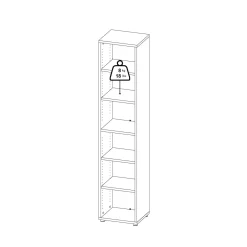 Libreria elegante bianca 89x113h cm - Aziza
