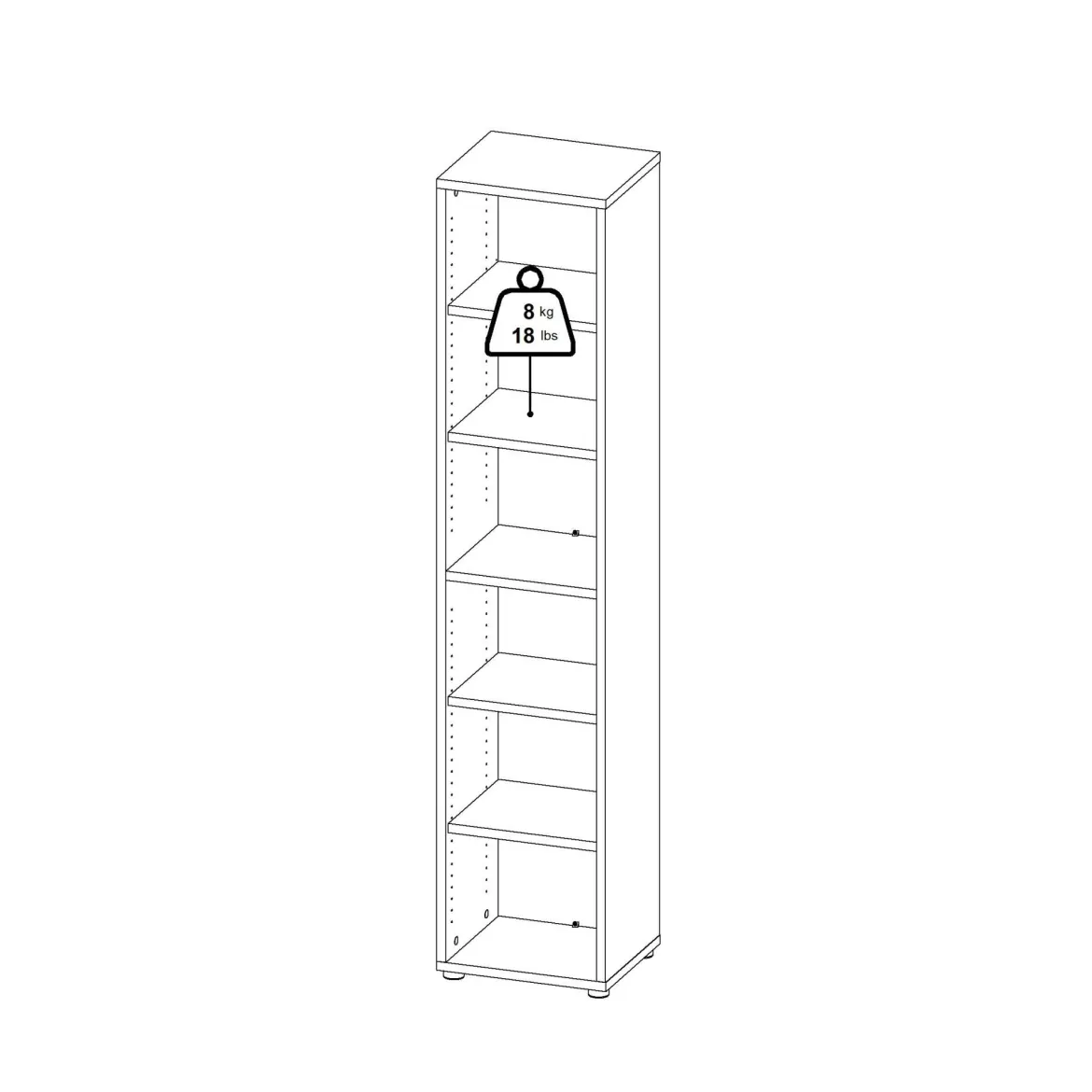 Libreria elegante bianca 89x113h cm - Aziza