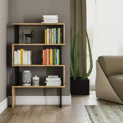 Libreria elegante noce 80x128h cm - Haruto