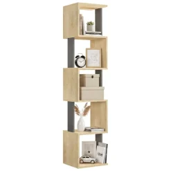 Libreria elegante quercia e antracite 35x161h cm - Nada
