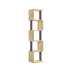 Libreria elegante quercia e antracite 35x161h cm - Nada