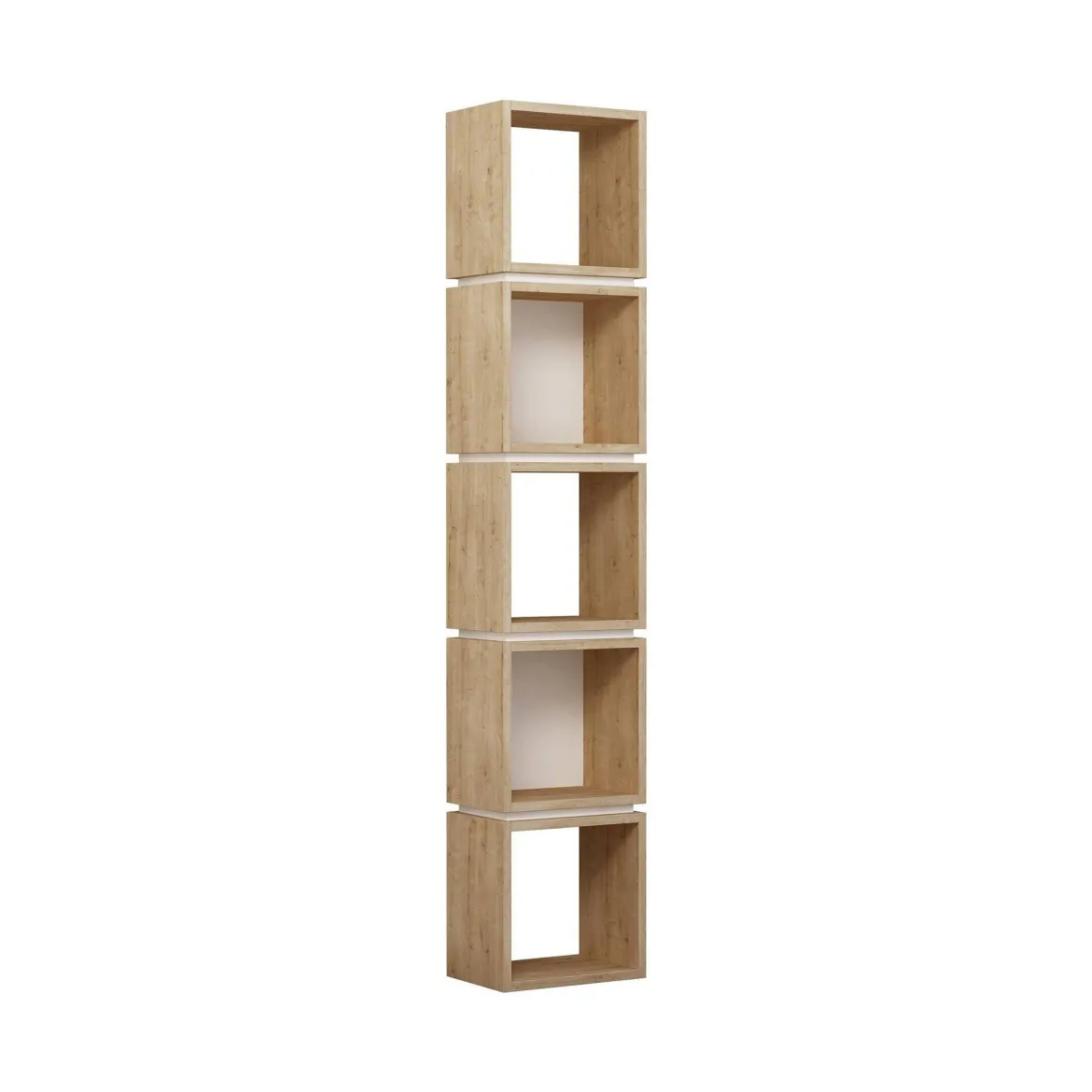 Libreria elegante quercia e bianca 32x167h cm - Tomas