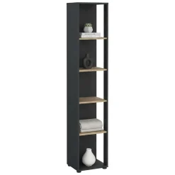 Libreria elegante rovere e grigia 40x204h cm - Baaz