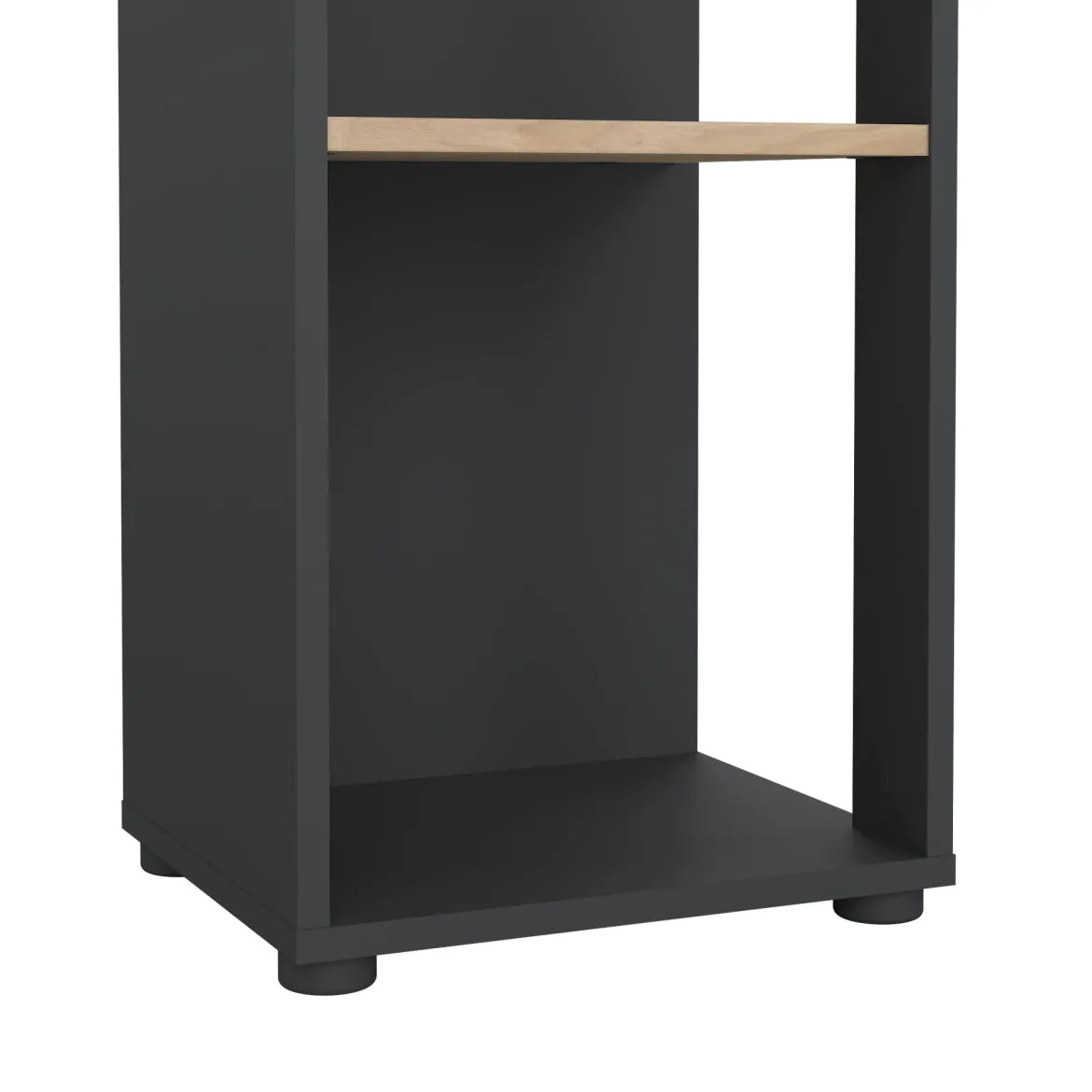 Libreria elegante rovere e grigia 40x204h cm - Baaz