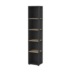 Libreria elegante rovere e grigia 40x204h cm - Baaz
