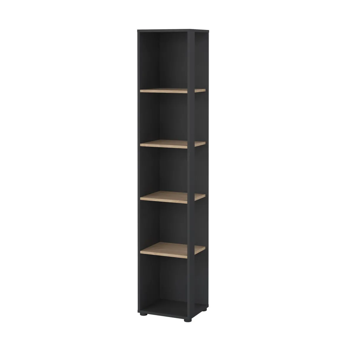 Libreria elegante rovere e grigia 40x204h cm - Baaz