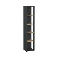 Libreria elegante rovere e grigia 40x204h cm - Baaz